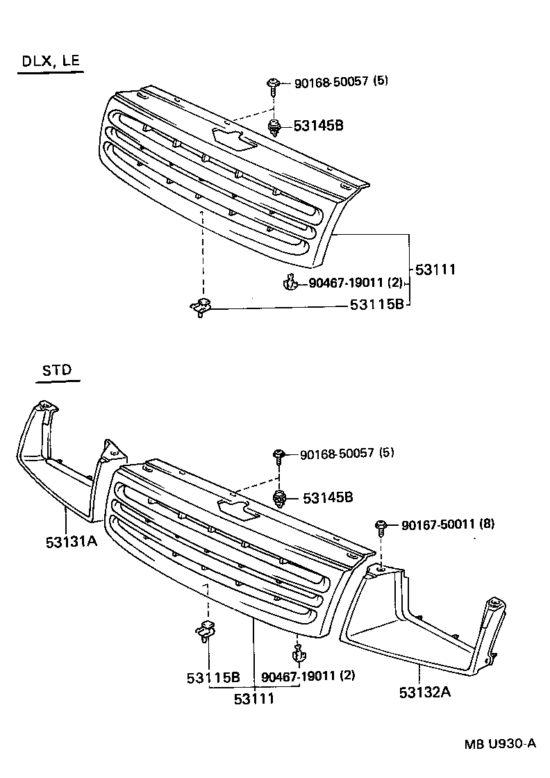 53131-16110 DOOR, HEADLAMP, RH product image