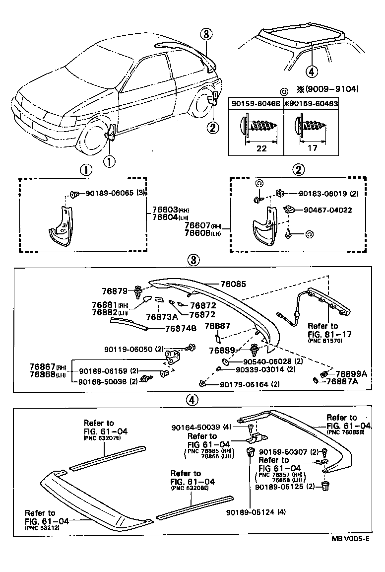 76872-16020 PROTECTOR, REAR SPOILER, NO.1 product image
