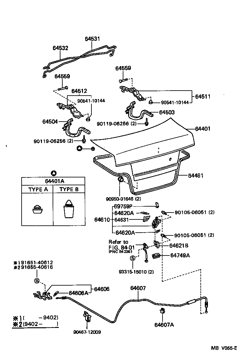 64532-16150 BAR, LUGGAGE DOOR HINGE TORSION, LH product image