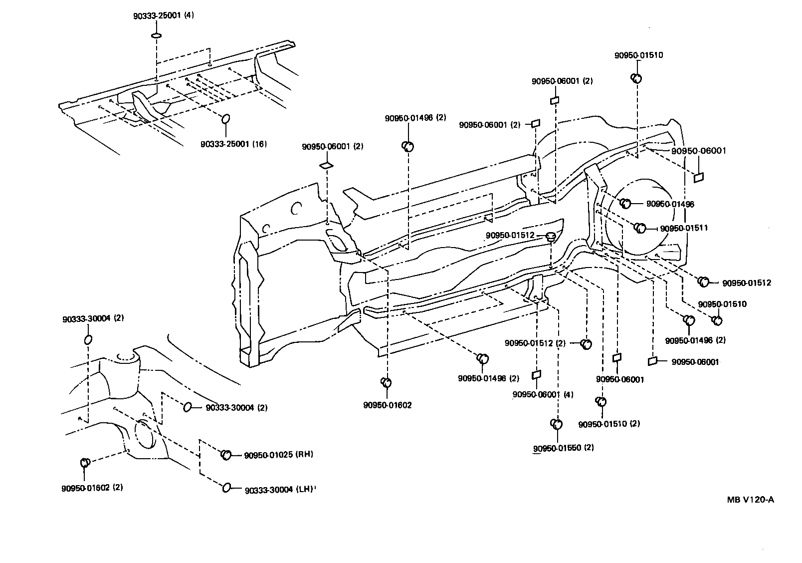 57265-12030 BRACKET, ENGINE MOUNTING, RH product image