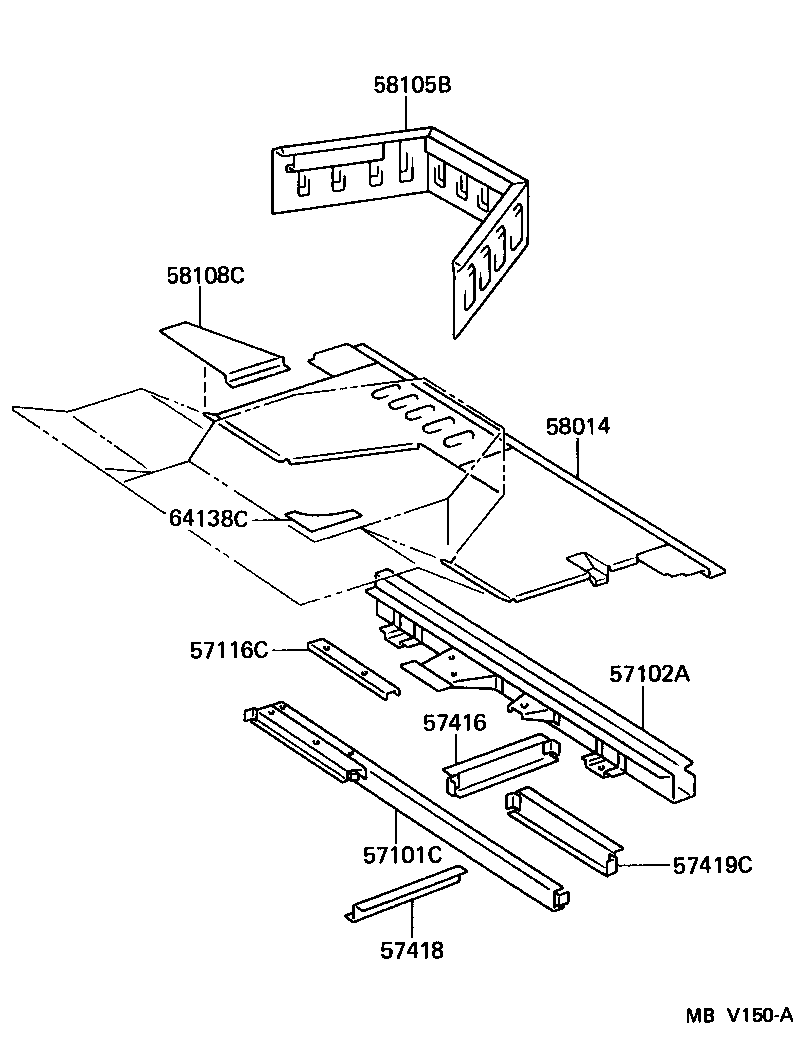 53886-26010 SEAL, FENDER APRON MUDGUARD, LH product image
