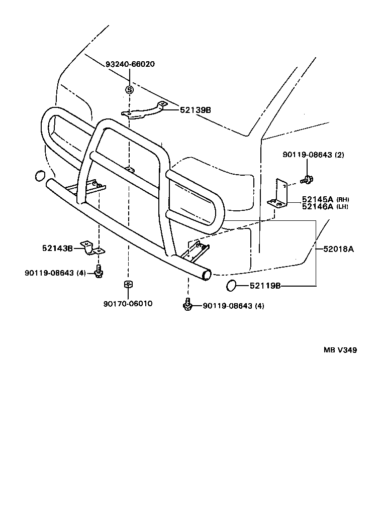 52102-95712-07 EXTENSION, FRONT BUMPER, RH product image