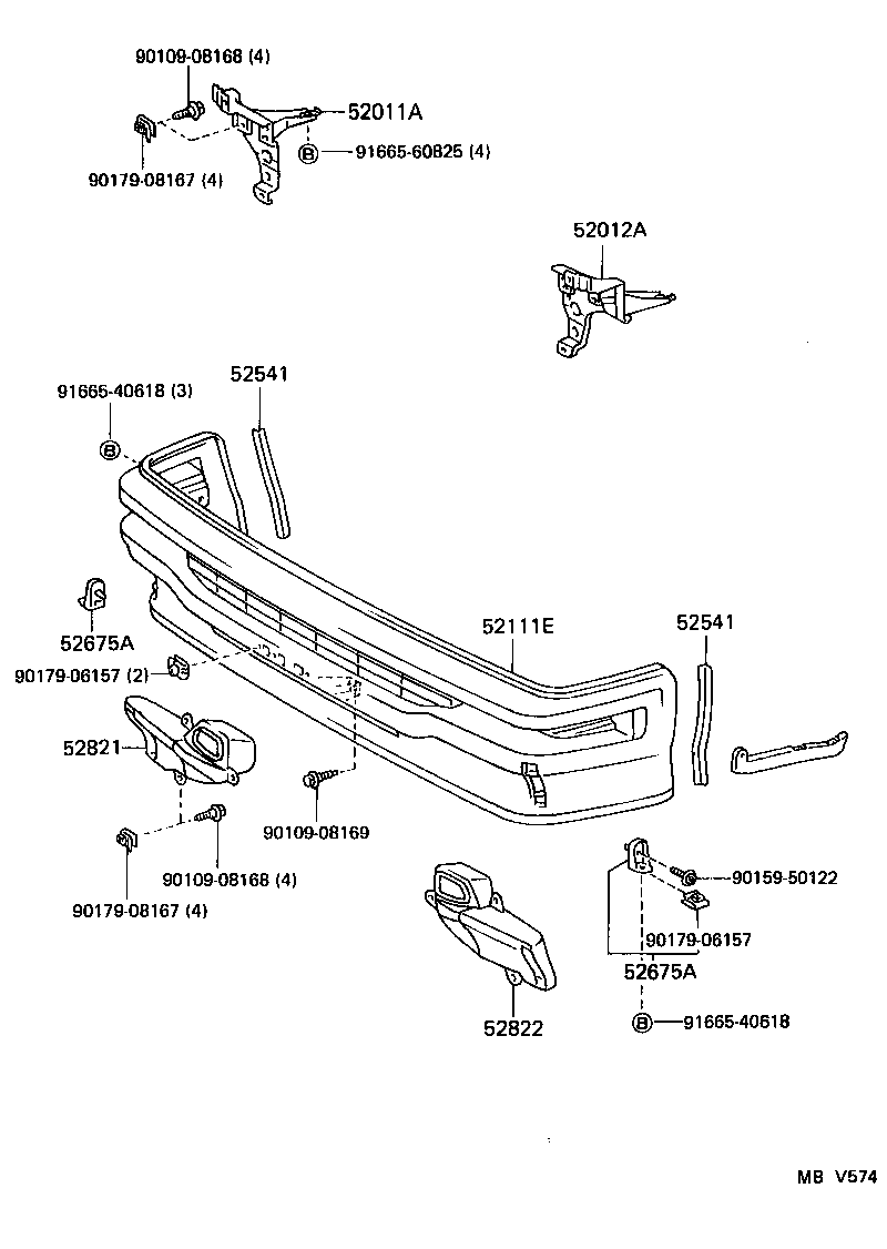52012-95703 ARM SUB-ASSY, FRONT BUMPER, LH product image