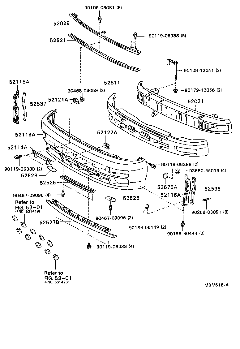 52116-20200 SUPPORT, FRONT BUMPER SIDE, LH product image