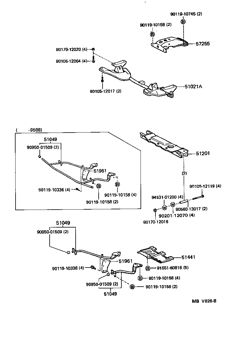 51021-27010 MEMBER SUB-ASSY, ENGINE FRONT SUPPORT product image