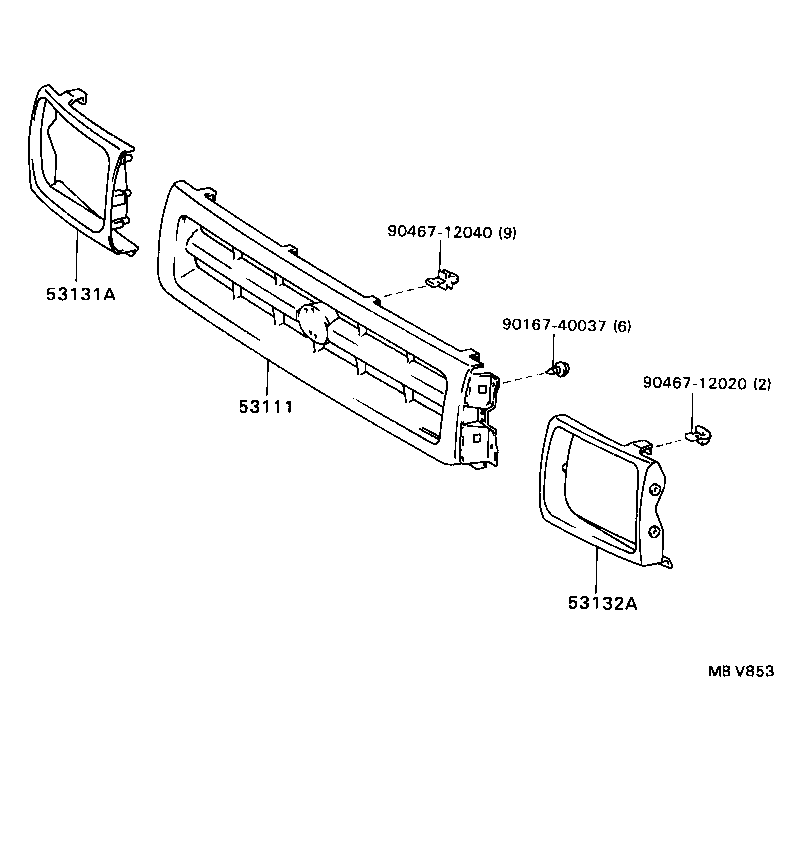 53131-89126 DOOR, HEADLAMP, RH product image