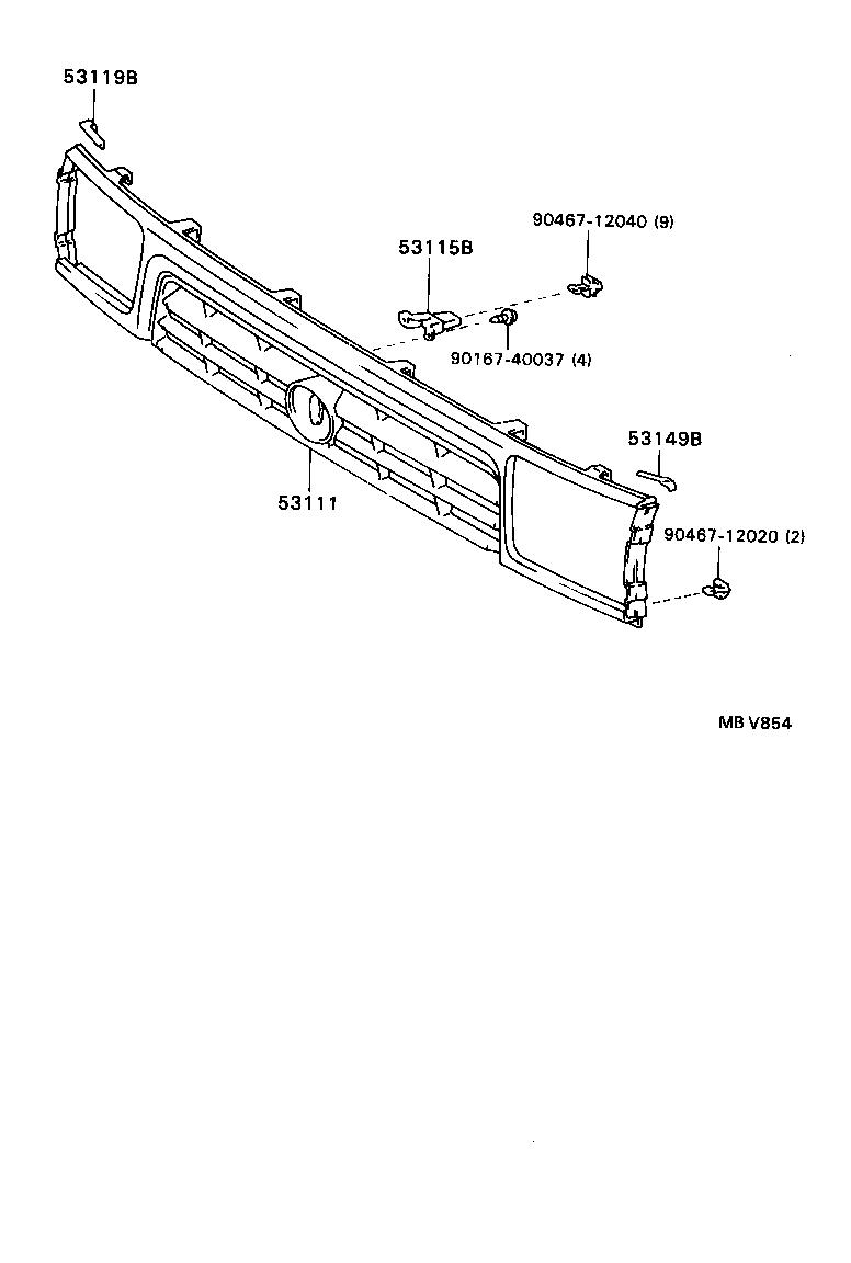 53131-89126 DOOR, HEADLAMP, RH product image