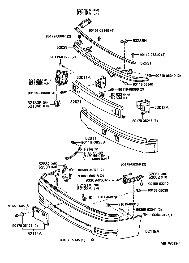 52114-33050 BRACKET, FRONT BUMPER EXTENSION MOUNTING product image