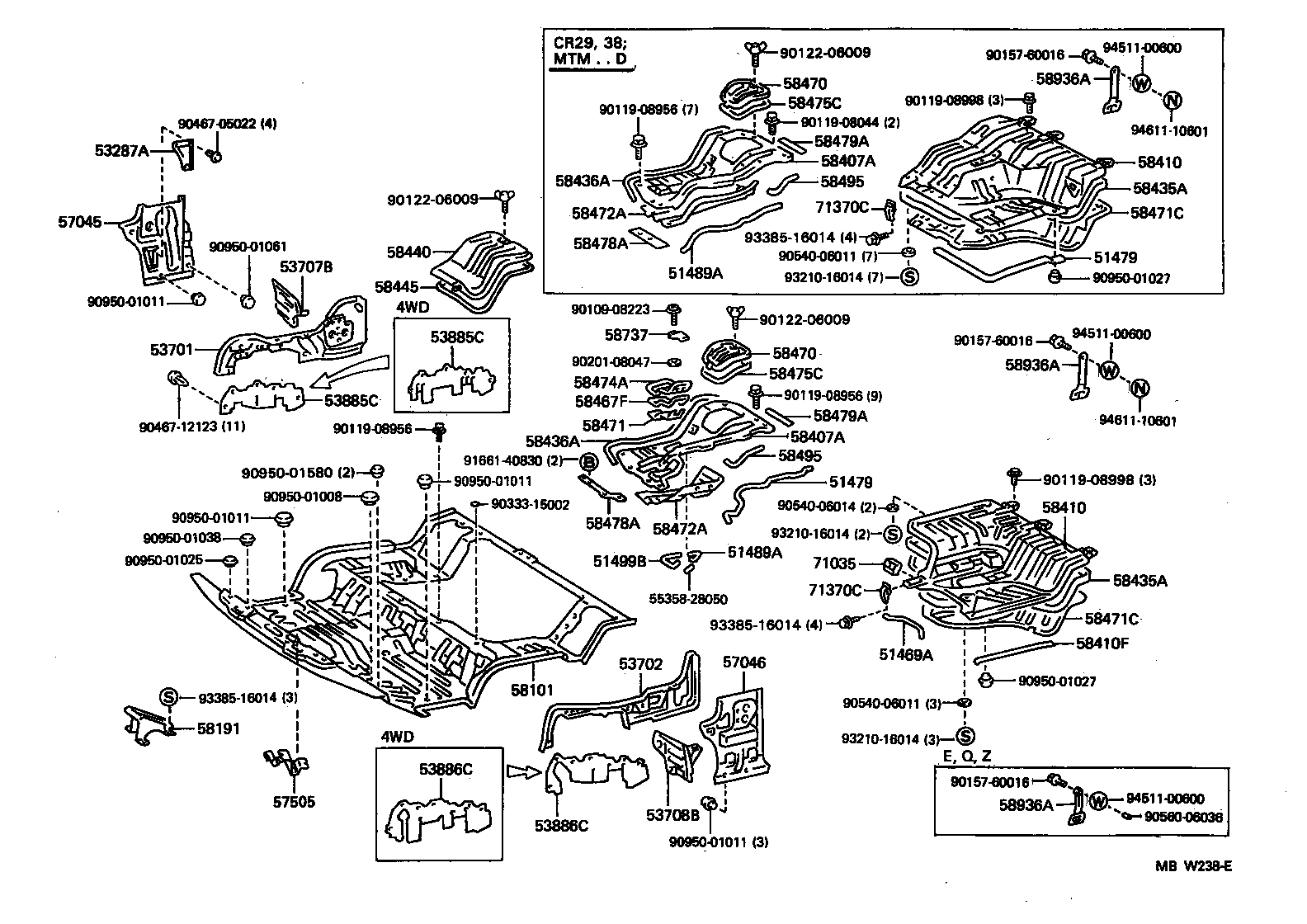 57101-28909 MEMBER SUB-ASSY, FRONT SIDE, RH product image