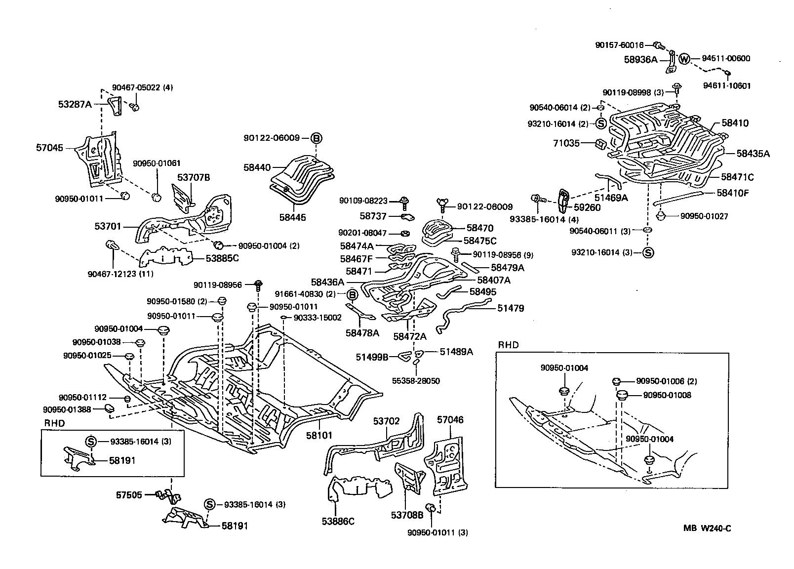 57102-28907 MEMBER SUB-ASSY, FRONT SIDE, LH product image