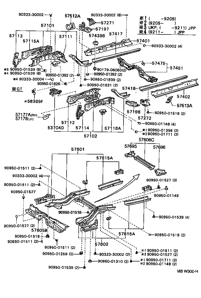 57102-20910 MEMBER SUB-ASSY, FRONT SIDE, LH product image