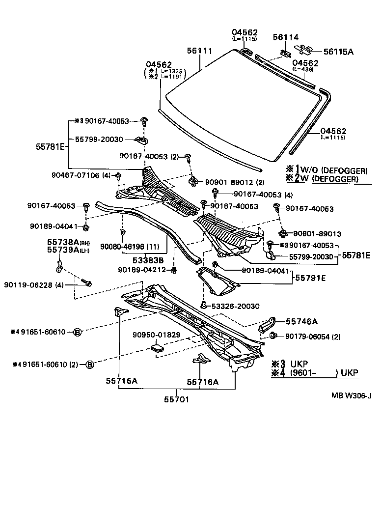 55709-20060 LOUVER SUB-ASSY, COWL TOP VENTILATOR product image