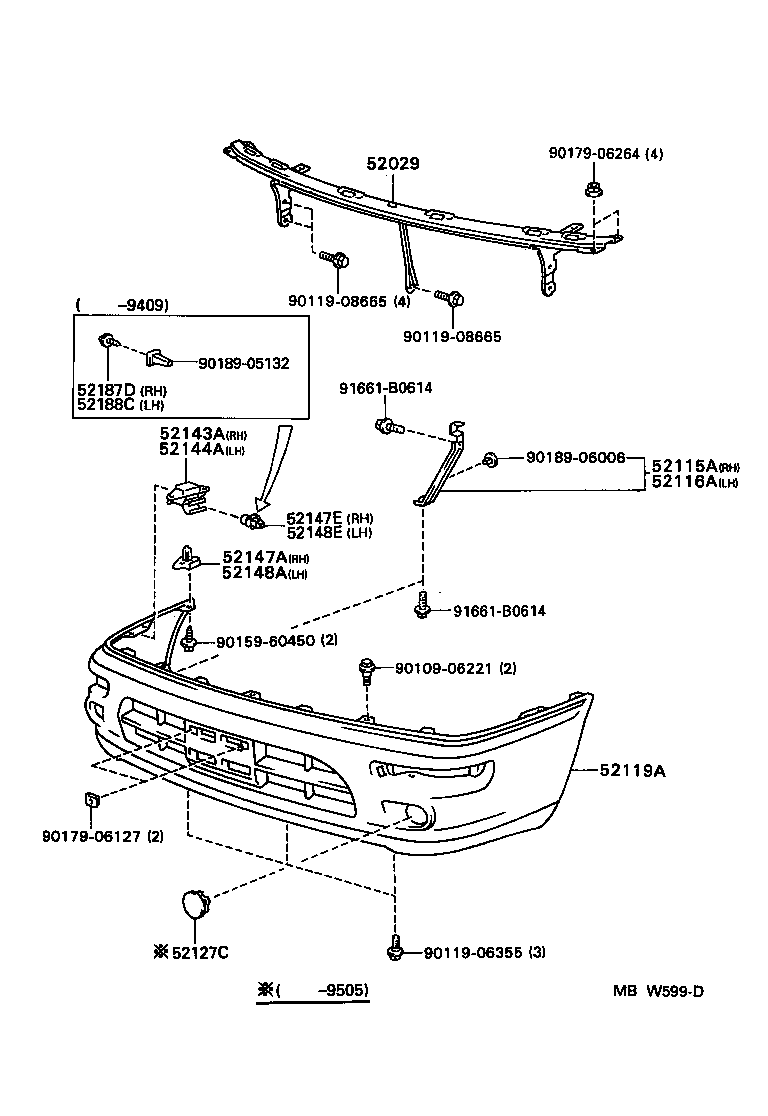 52115-12350 SUPPORT, FRONT BUMPER SIDE, RH product image