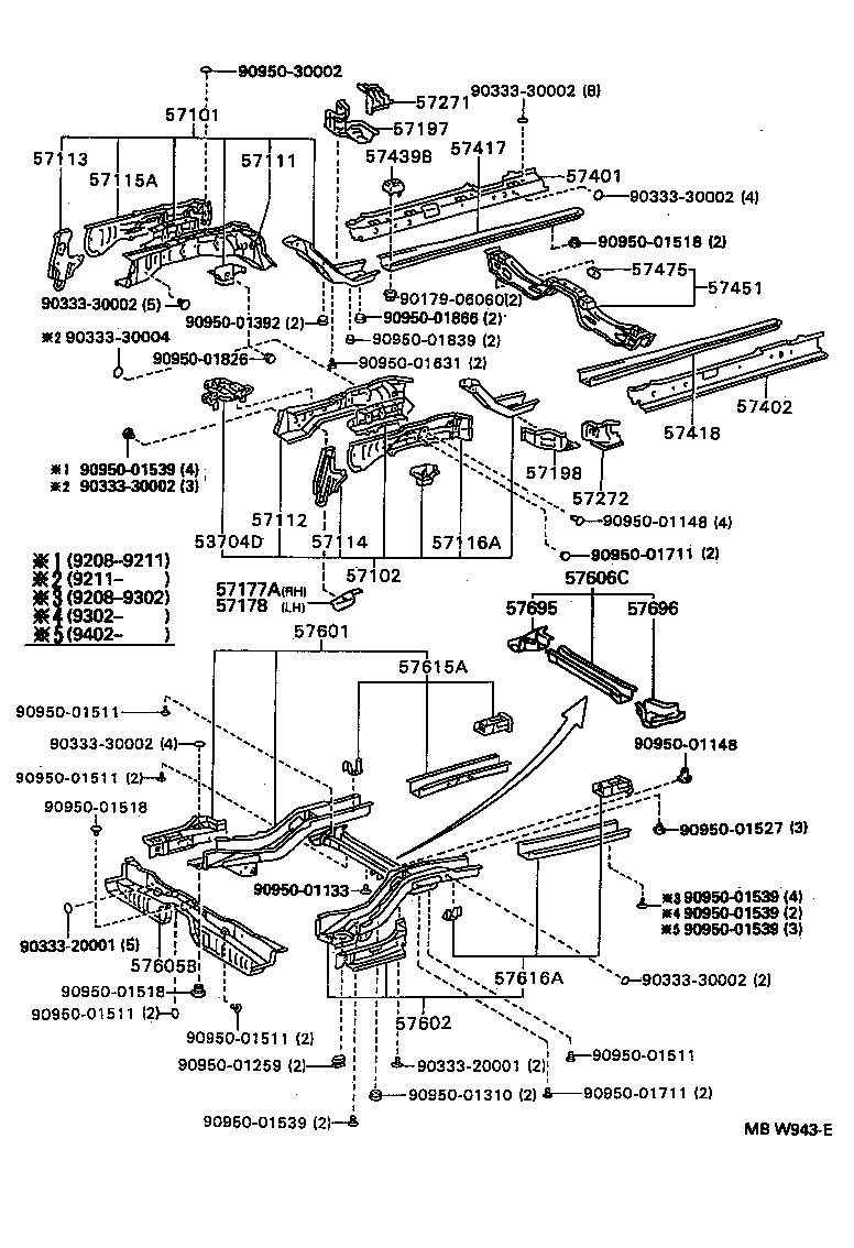 57102-20914 MEMBER SUB-ASSY, FRONT SIDE, LH product image