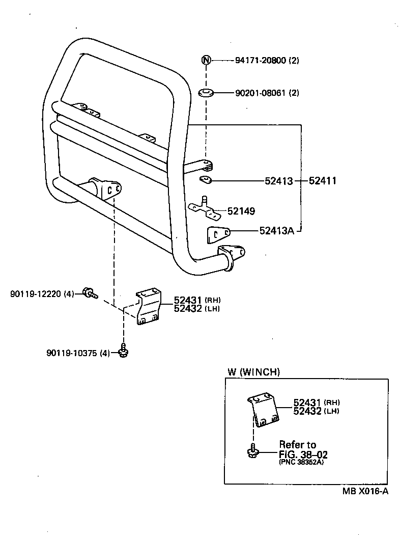 52102-60220 EXTENSION, FRONT BUMPER, RH product image