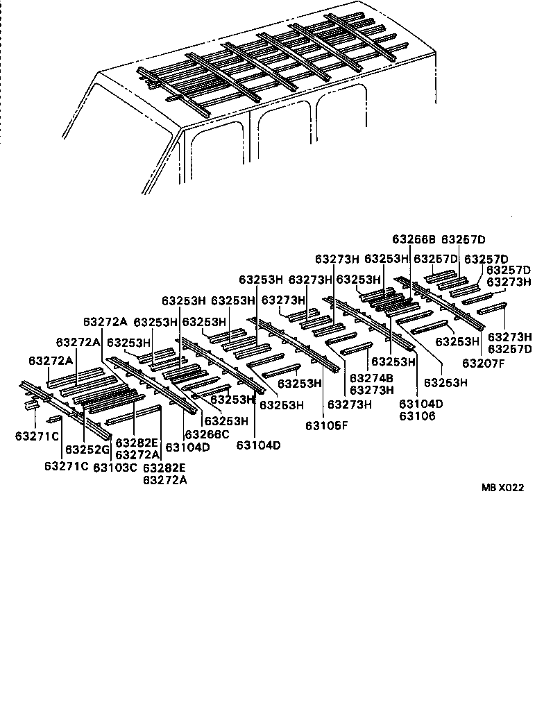 63102-90F02 PANEL SUB-ASSY, WINDSHIELD HEADER product image