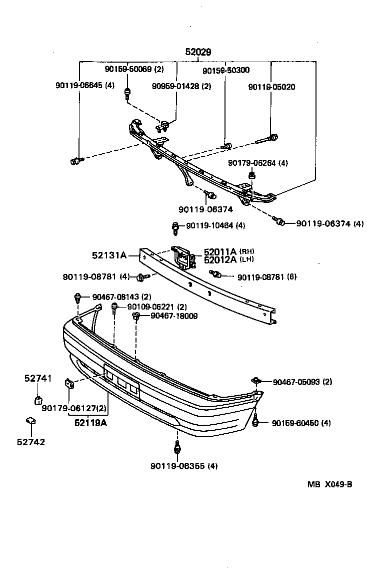 52012-16140 ARM SUB-ASSY, FRONT BUMPER, LH product image