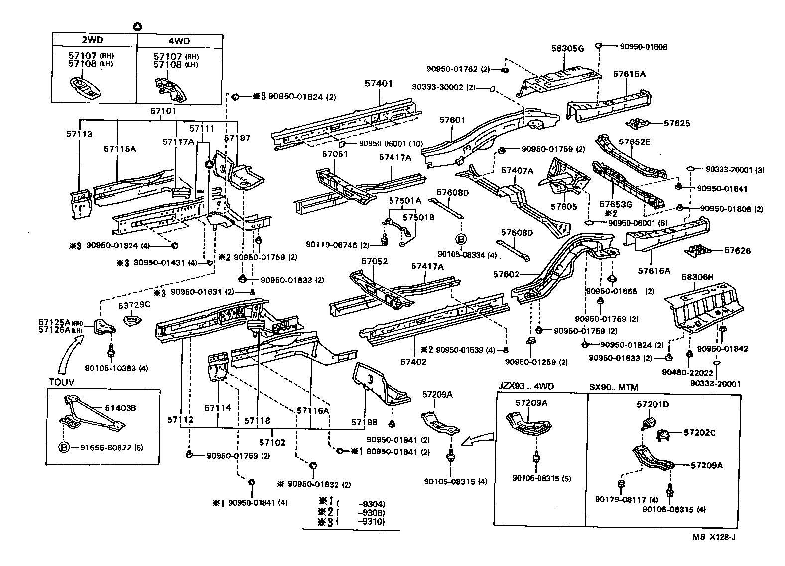 57027-22010 MEMBER, FRONT SIDE, RH product image