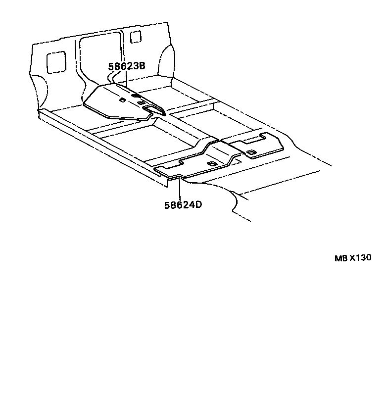 58624-22110 PAD, CENTER FLOOR SILENCER product image