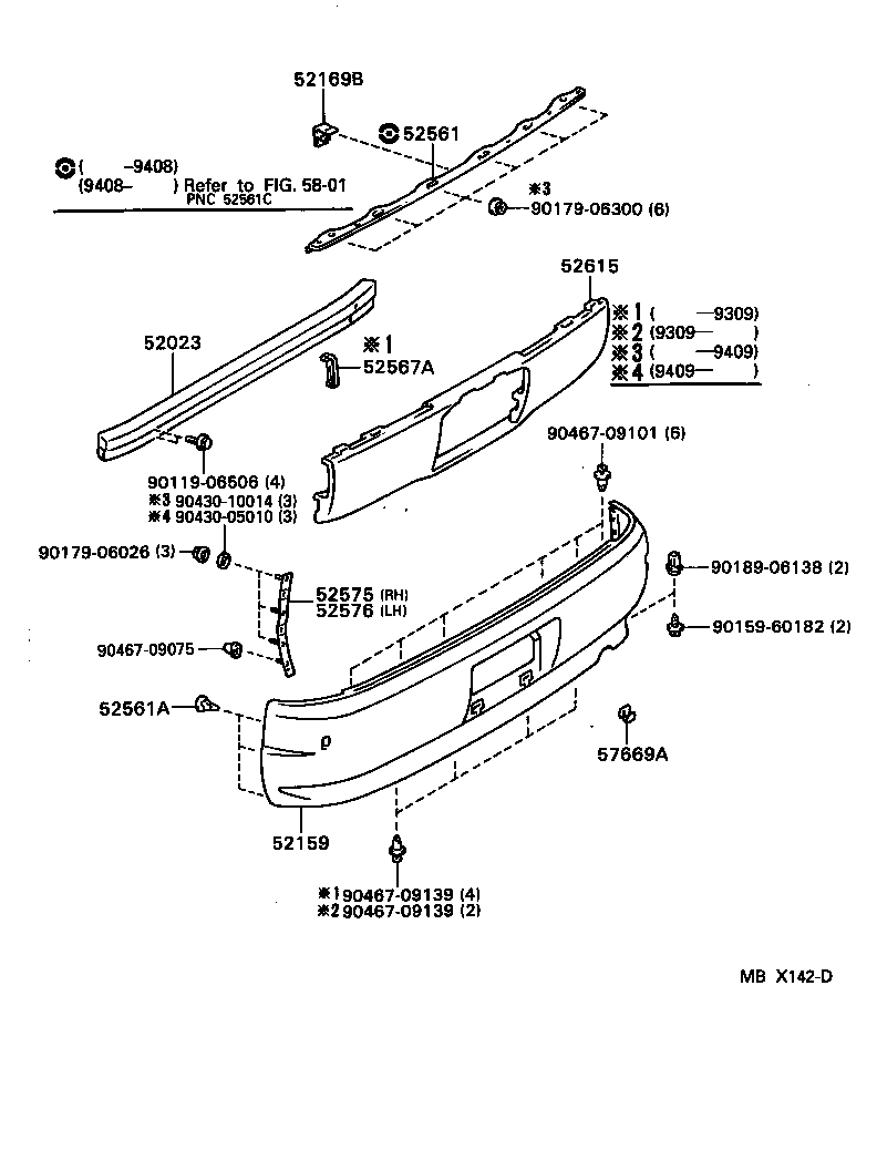52159-22550-B0 COVER, REAR BUMPER product image