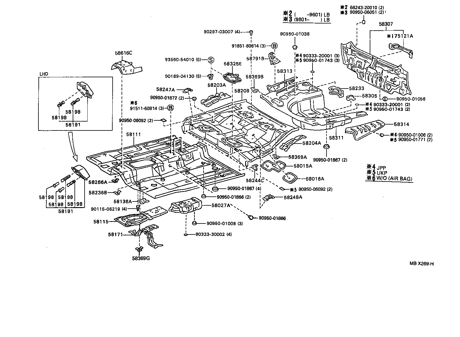 58016-05010 REINFORCE SUB-ASSY, BELT ANCHOR, NO.3 LH product image