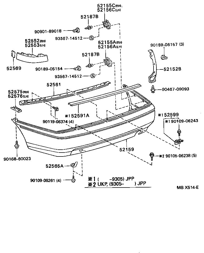 52155-21010 SUPPORT, REAR BUMPER SIDE, RH product image