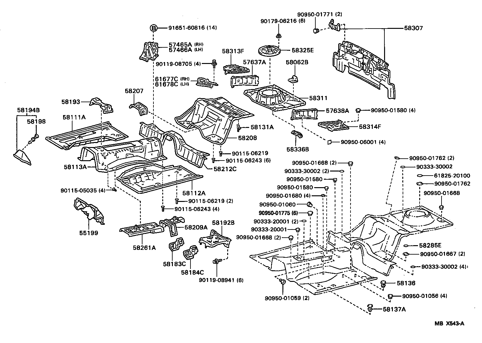58112-24901 PANEL, FRONT FLOOR, LH product image