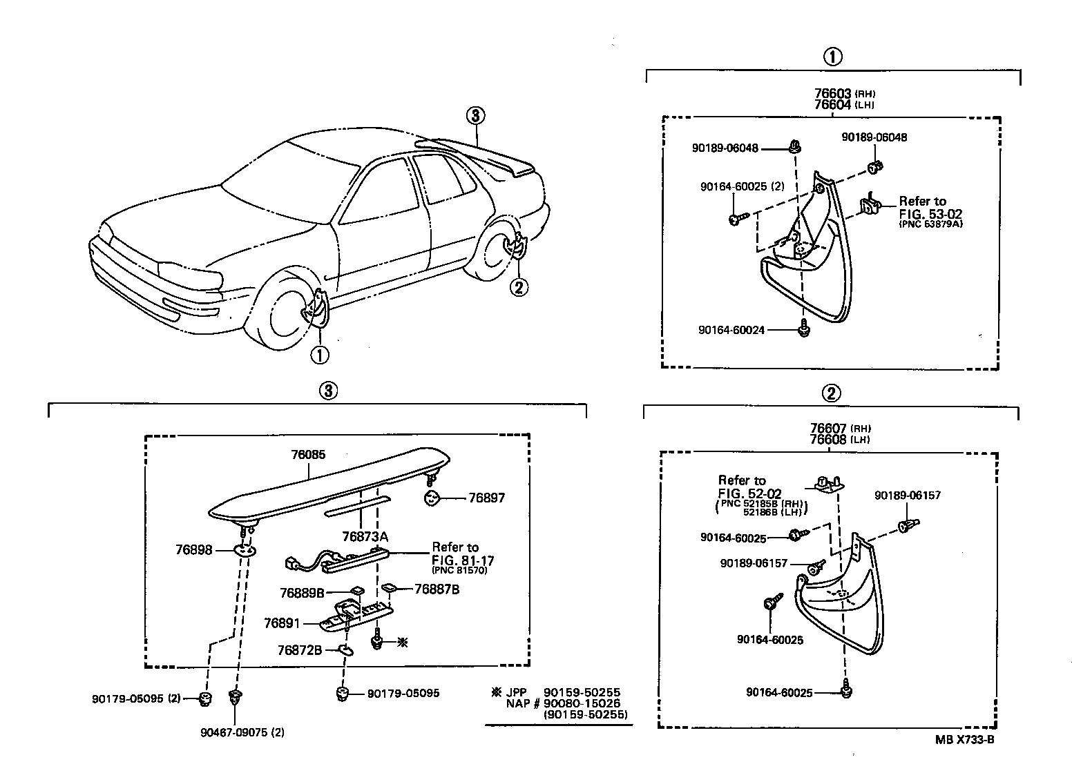 76871-33902 SPOILER SUB-ASSY, REAR product image