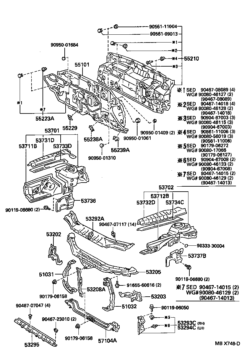 53292-06010 SEAL, RADIATOR SUPPORT, UPPER product image