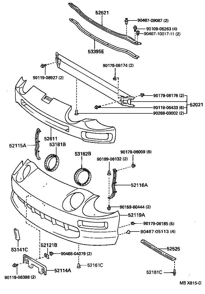 52114-20110 BRACKET, FRONT BUMPER EXTENSION MOUNTING product image