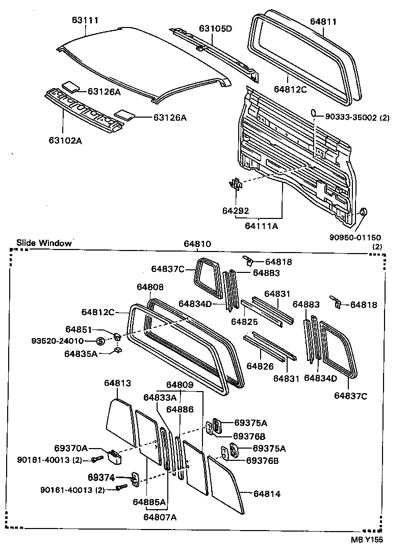 63111-34011 PANEL, ROOF product image