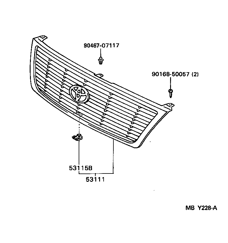 53100-AC030 GRILLE, RADIATOR product image