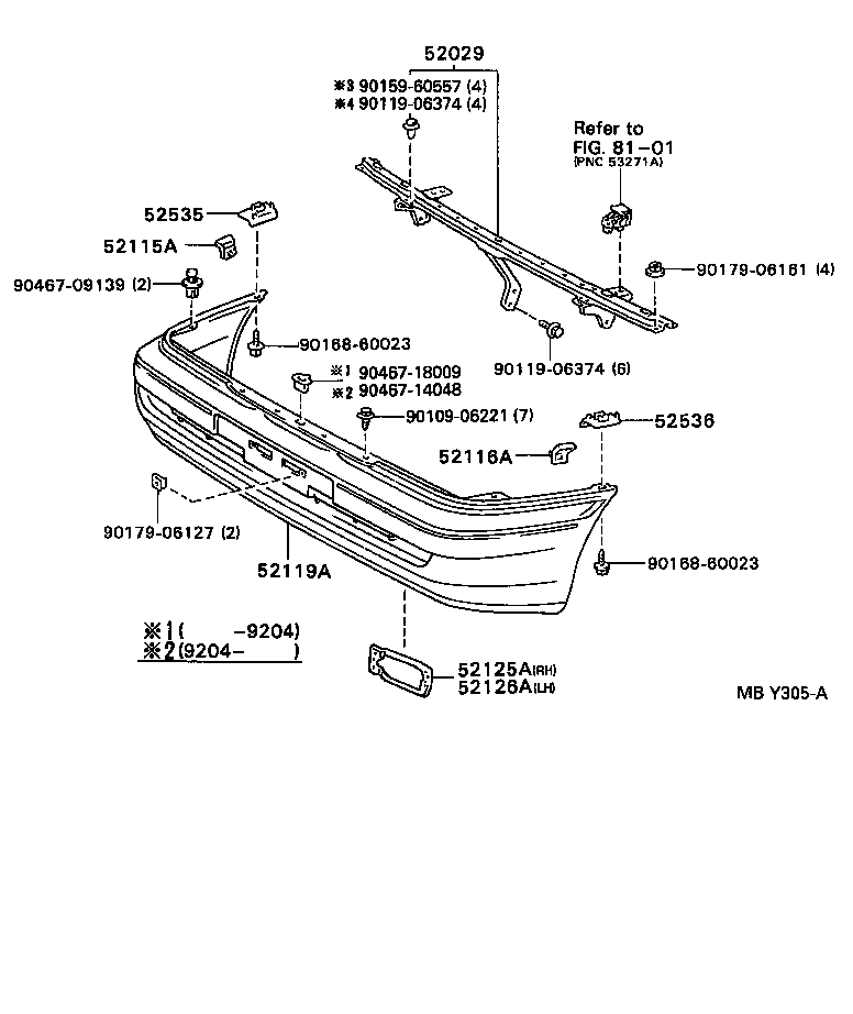 52115-20300 SUPPORT, FRONT BUMPER SIDE, RH product image