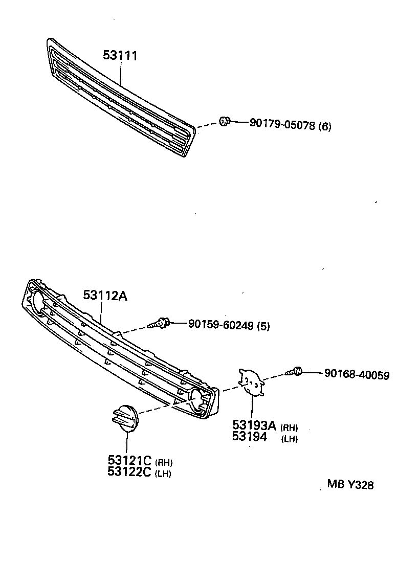 53112-33010 GRILLE, RADIATOR, LOWER product image