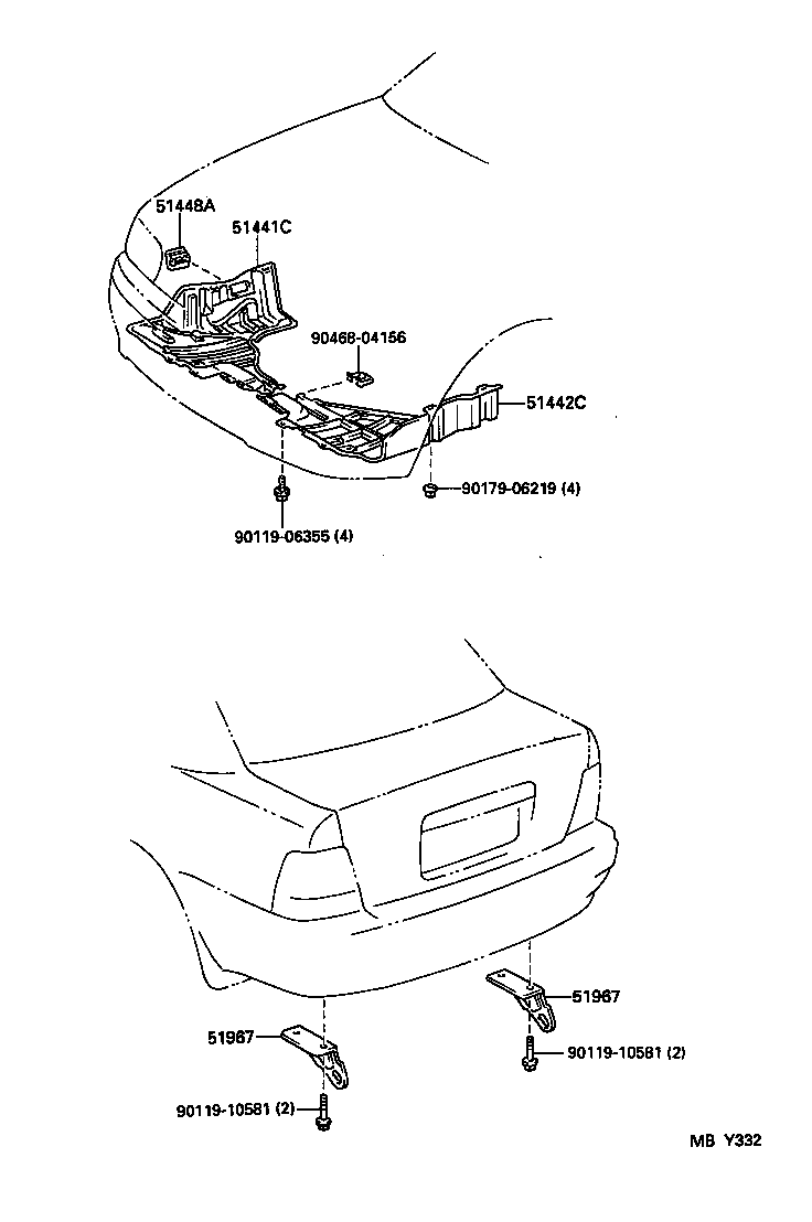 51967-16160 HOOK, TRANSPORT, REAR product image