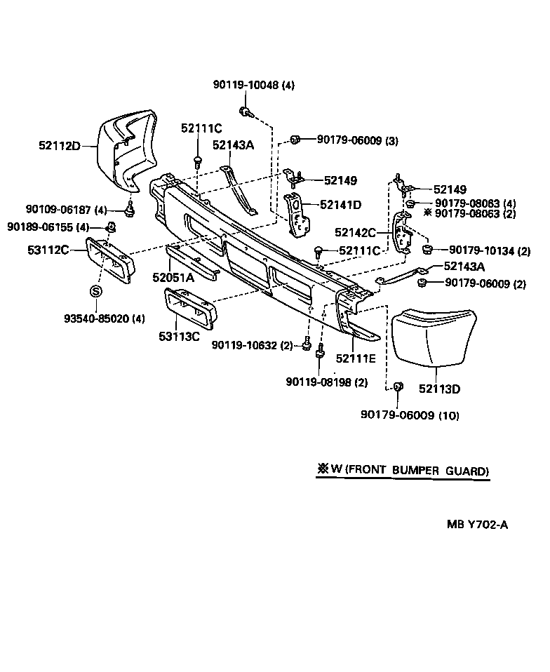 52102-60050 EXTENSION, FRONT BUMPER, RH product image
