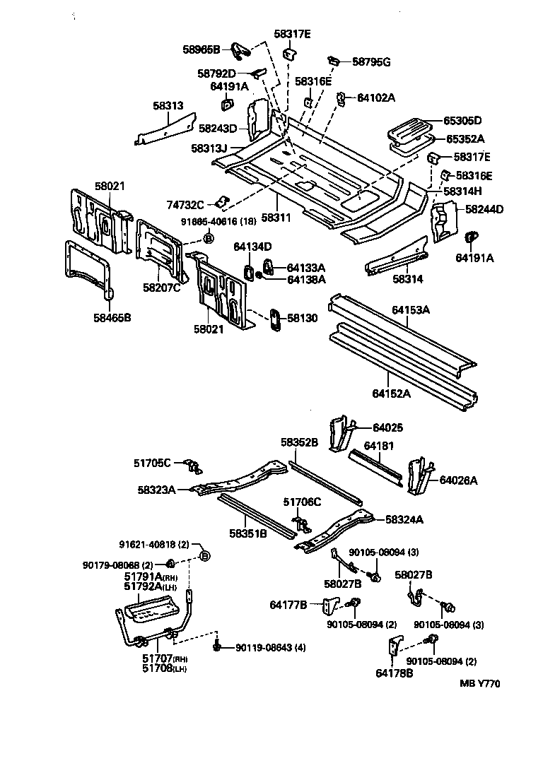 57101-37020 MEMBER SUB-ASSY, FRONT SIDE, RH product image