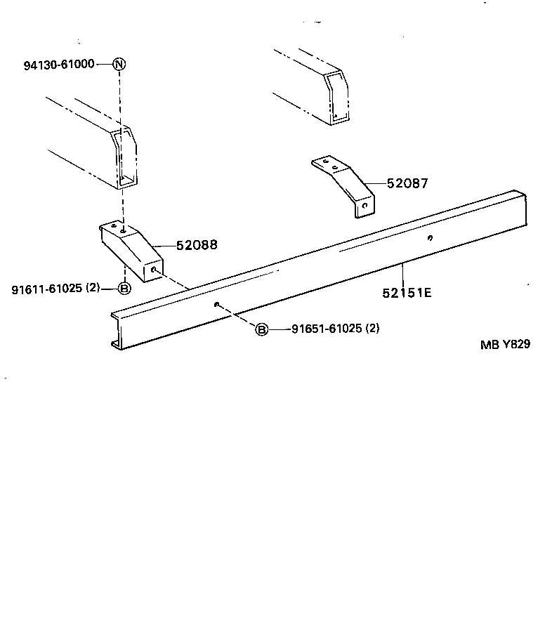 52087-37060 STAY SUB-ASSY, REAR BUMPER SIDE, RH product image
