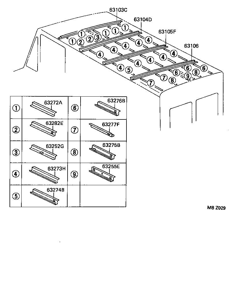 63102-25010 PANEL SUB-ASSY, WINDSHIELD HEADER product image
