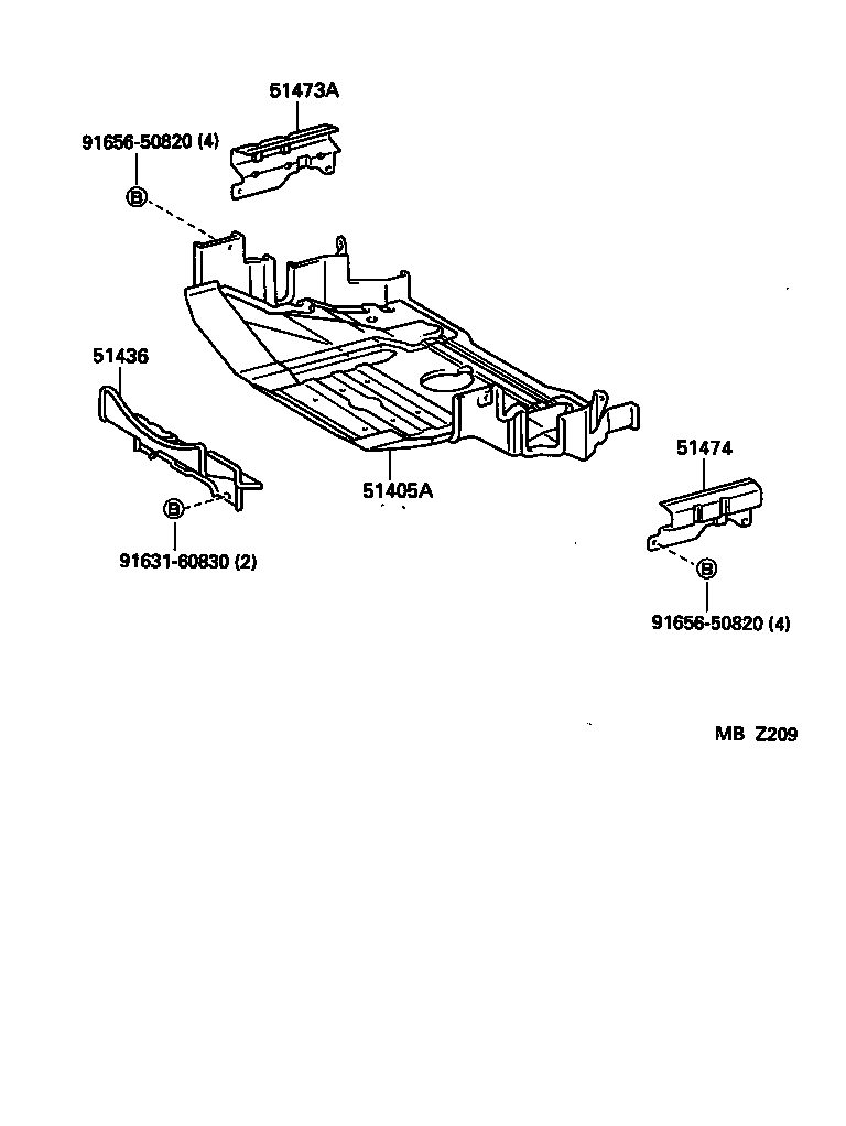 51049-26031 BAR SUB-ASSY, UNDER GUARD, FRONT product image