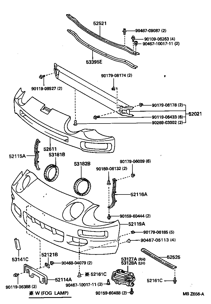 52611-20130 ABSORBER, FRONT BUMPER ENERGY product image
