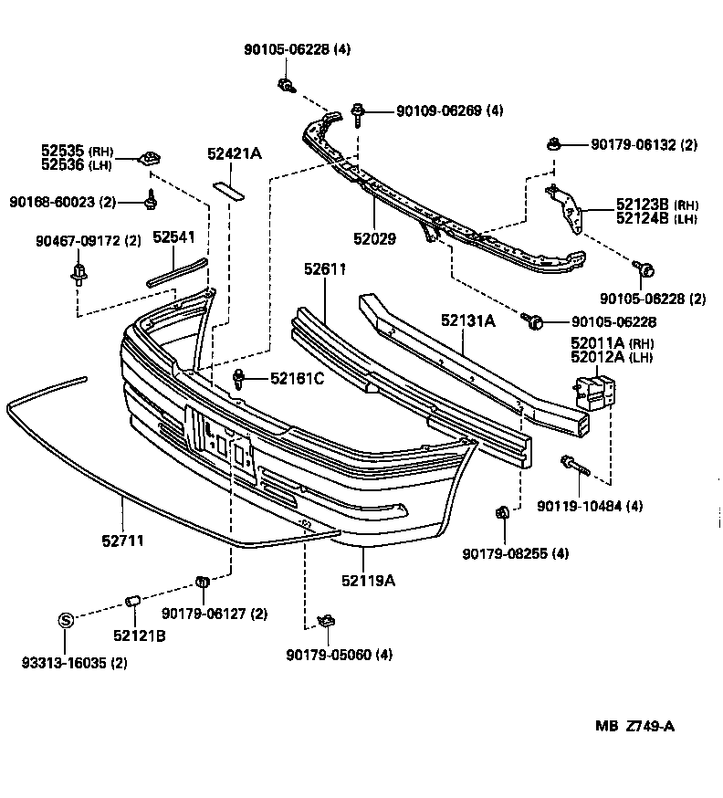 52611-30200 ABSORBER, FRONT BUMPER ENERGY product image