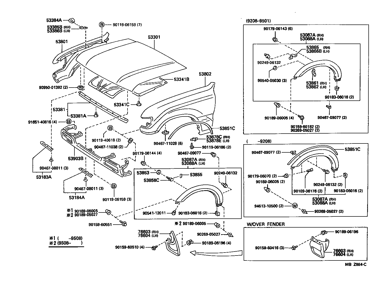 53381-60010 SEAL, HOOD TO RADIATOR SUPPORT product image