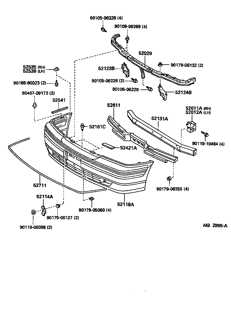 52611-30160 ABSORBER, FRONT BUMPER ENERGY product image