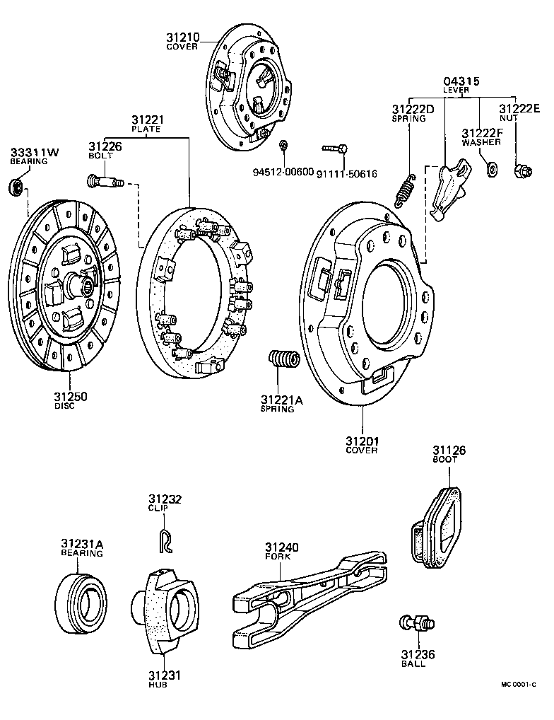 31210-12022 COVER ASSY, CLUTCH product image