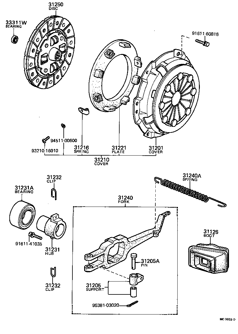 31231-12012 HUB, CLUTCH RELEASE BEARING product image