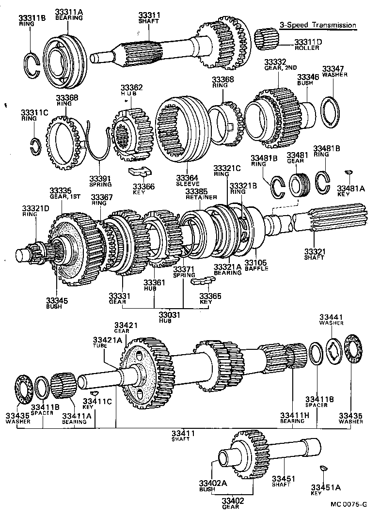 33481-40010 GEAR, SPEEDOMETER DRIVE (MTM) product image