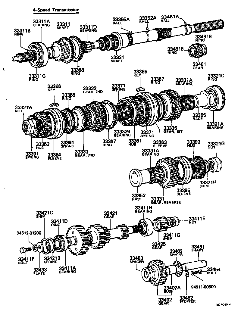 33481-40010 GEAR, SPEEDOMETER DRIVE (MTM) product image