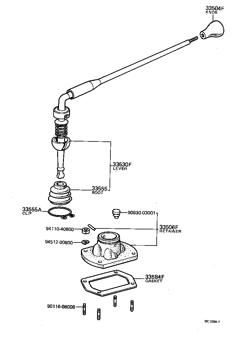 33504-12080-01 KNOB SUB-ASSY, SHIFT LEVER product image