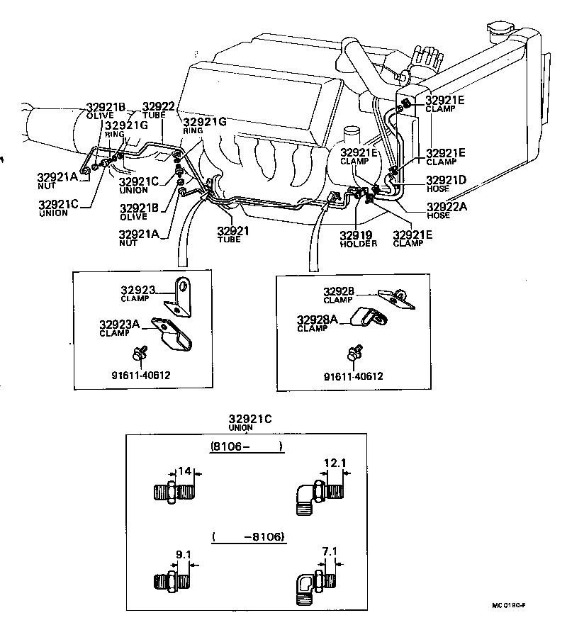 32922-40030 TUBE, OIL COOLER OUTLET, NO.1 product image